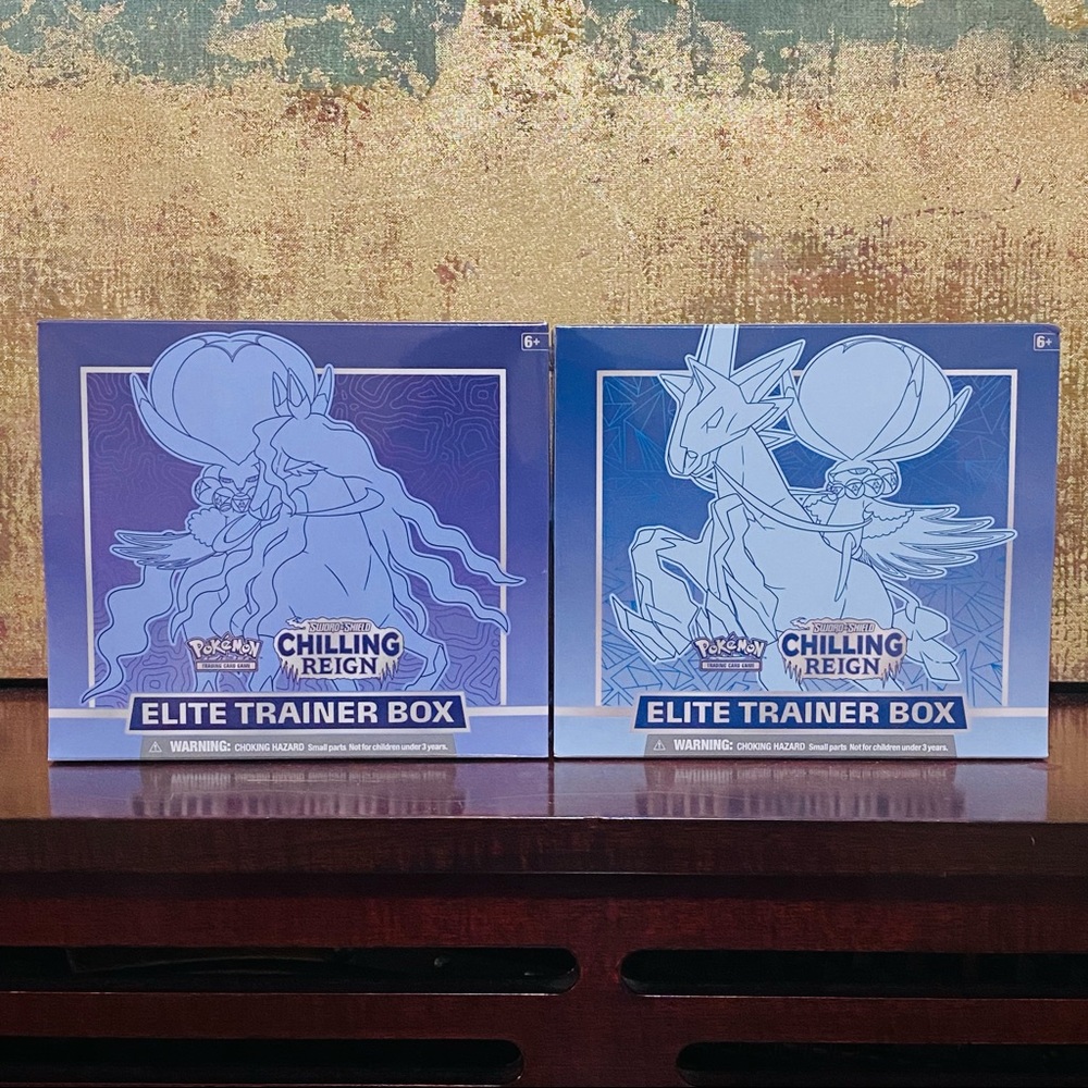 2 Chilling Reign Elite Trainer Box Calyrex Set ETB